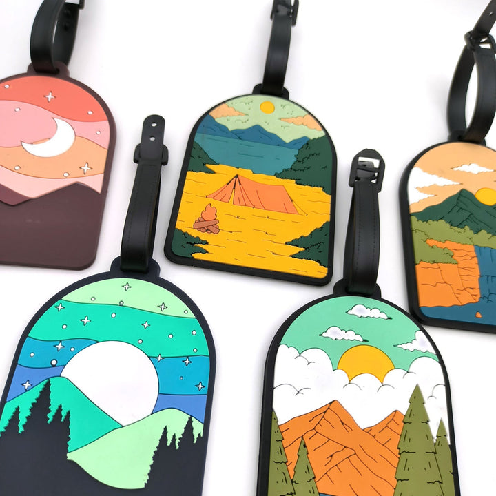 illustrated scenic silicone luggage tag Kalsten