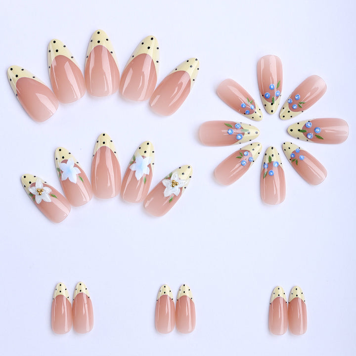 Artificial nails with elegant floral pattern Kalsten