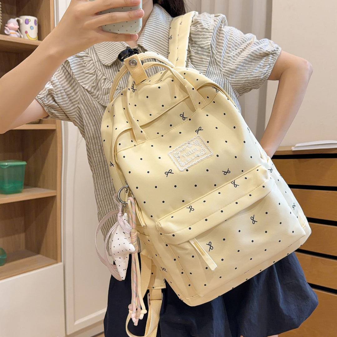 Stylish Dot-Printed Backpack Kalsten