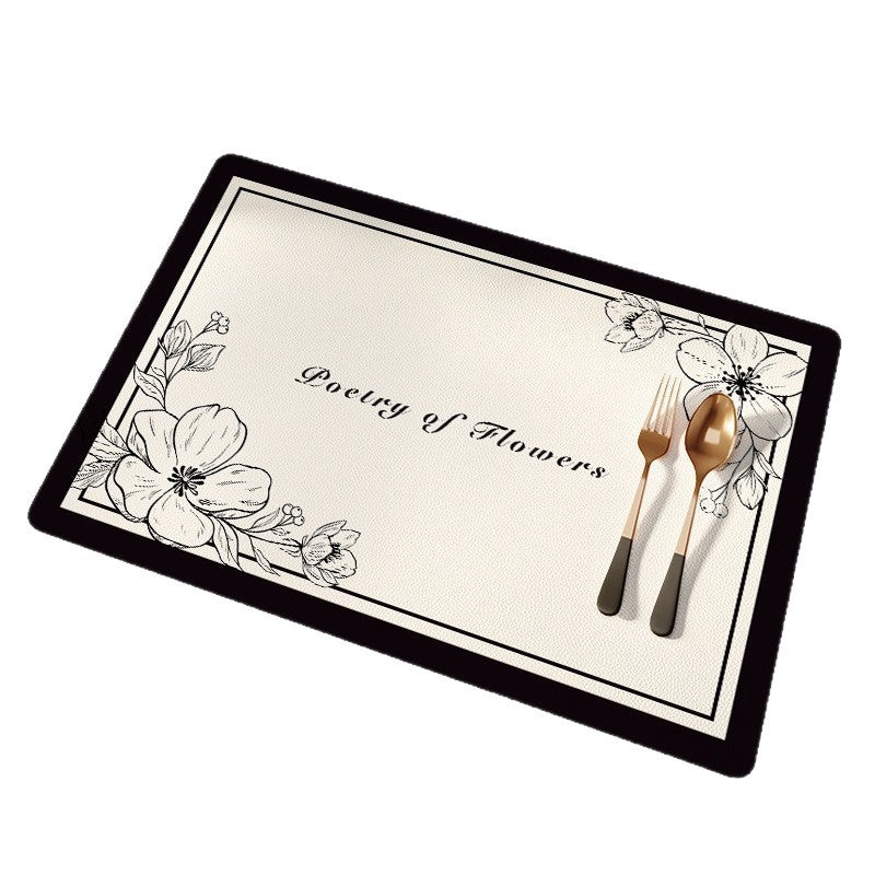 Elegant Floral Pattern Dining Placemats Kalsten