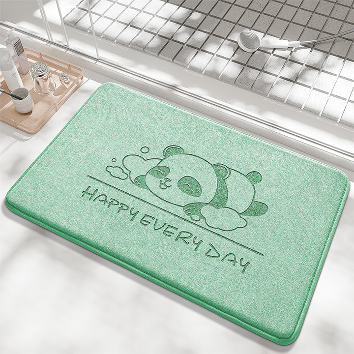 Playful Bunny Design Bath Mat Kalsten
