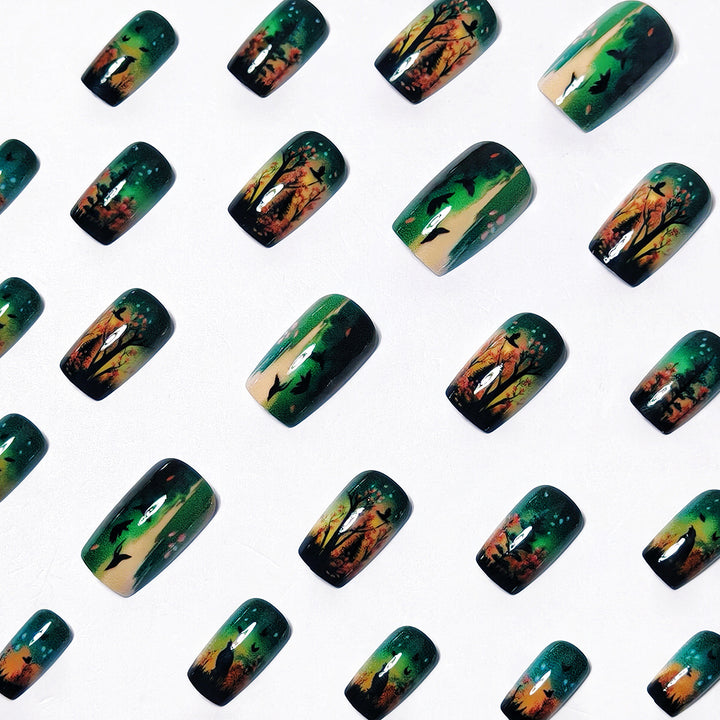 Creative Art Nails with Fascinating Forest and Mushroom Designs Kalsten