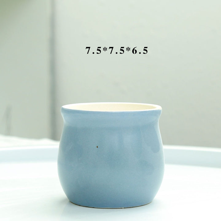 Modern Round Ceramic Planter Kalsten