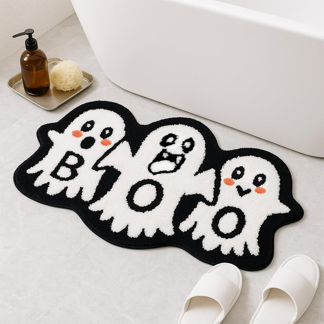 Ghost-Themed Plush Bath Mat Kalsten