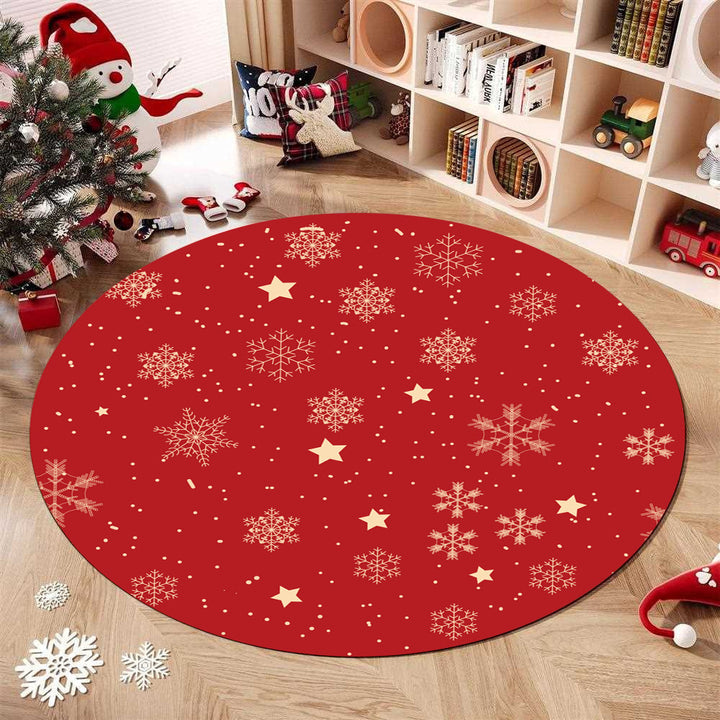 Christmas-Themed Round Area Rug