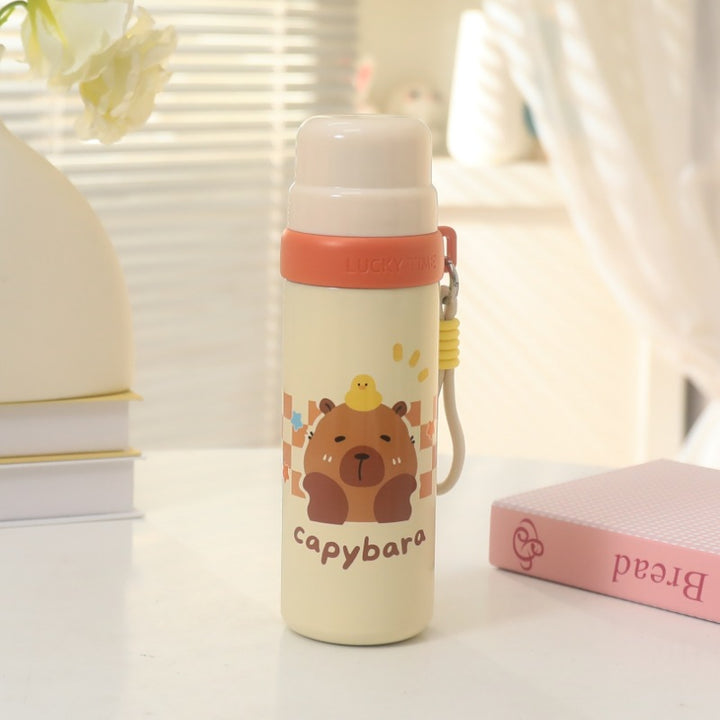 Ladies thermos bottle with animal motif and carrying strap Kalsten