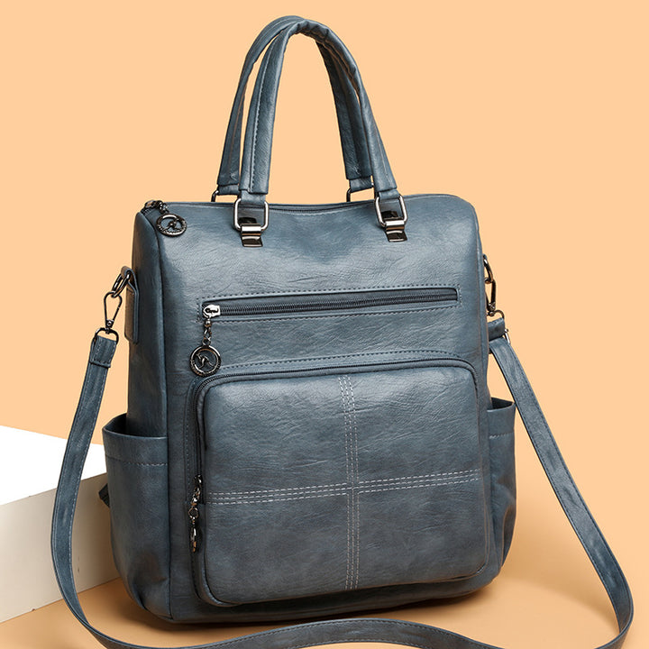 Stylish Multi-Functional Leather Backpack Kalsten