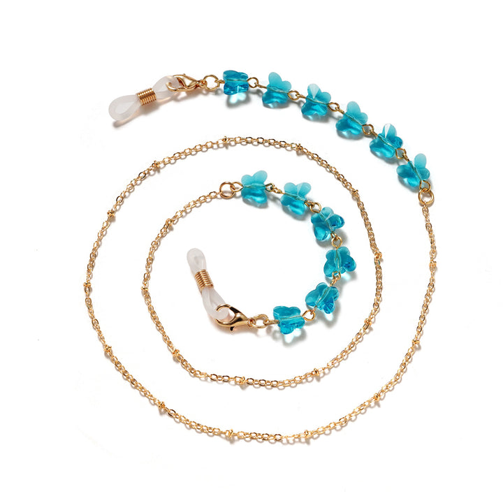 Floral-Embellished Eyewear Chain kalsten