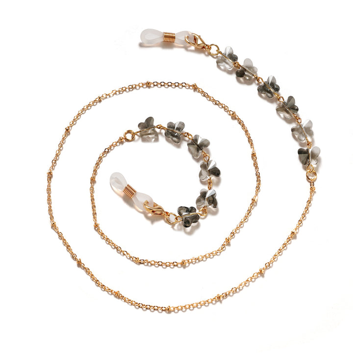 Floral-Embellished Eyewear Chain kalsten