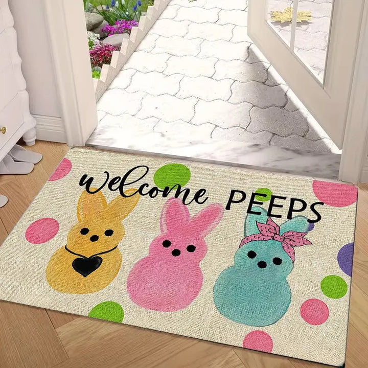 Decorative Bee-Themed Kitchen Mat