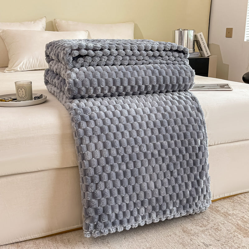 Luxurious Textured Throw Blanket Kalsten