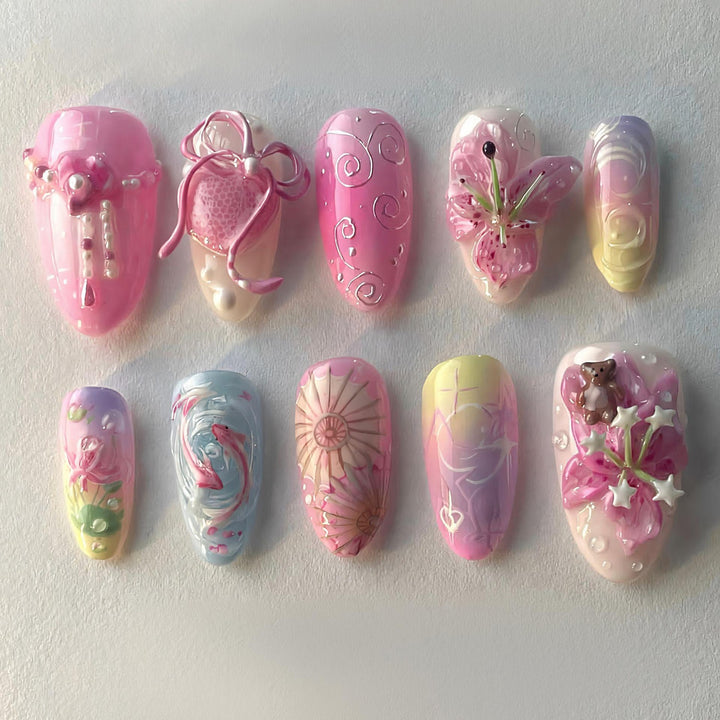 Artisanal Press-On Nail Tips Set