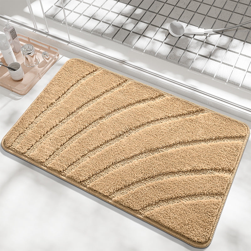 Plush Wave Pattern Bath Mat Kalsten