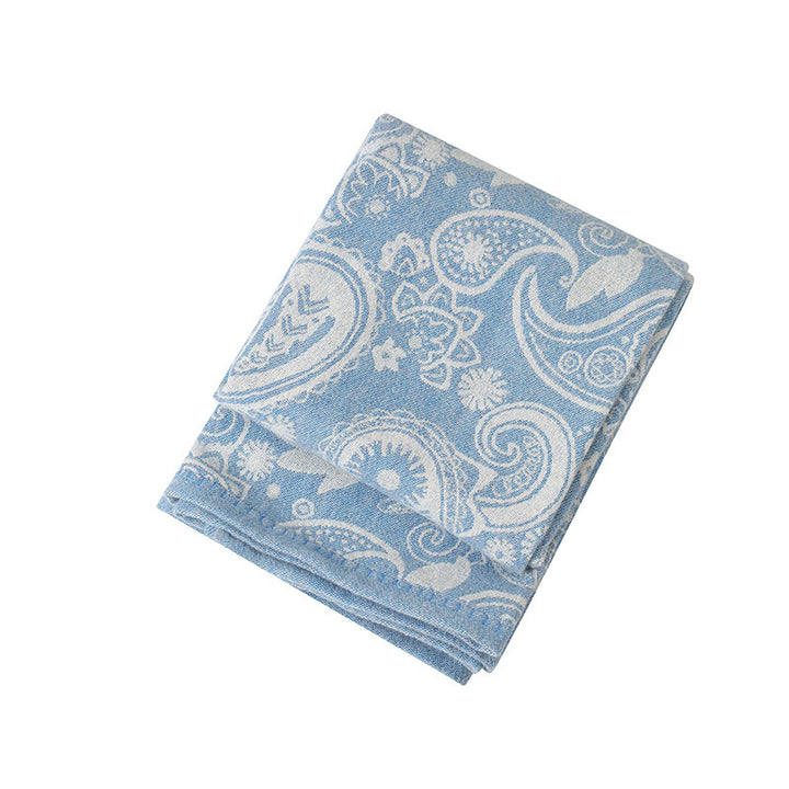 Minimalist Textured Knit Throw Blanket Kalsten