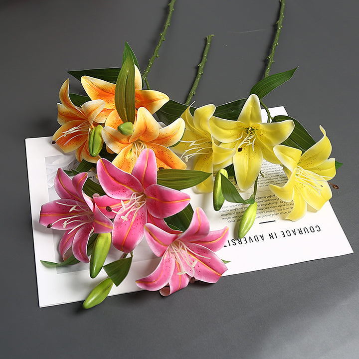 Lifelike Lily Stem Arrangement