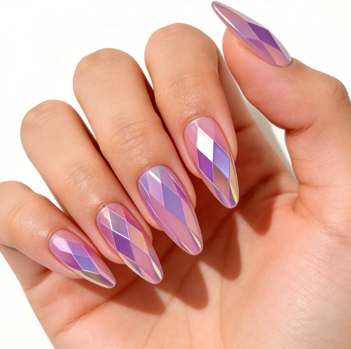 3D Geometric Pattern Nail Art Enhancements Kalsten