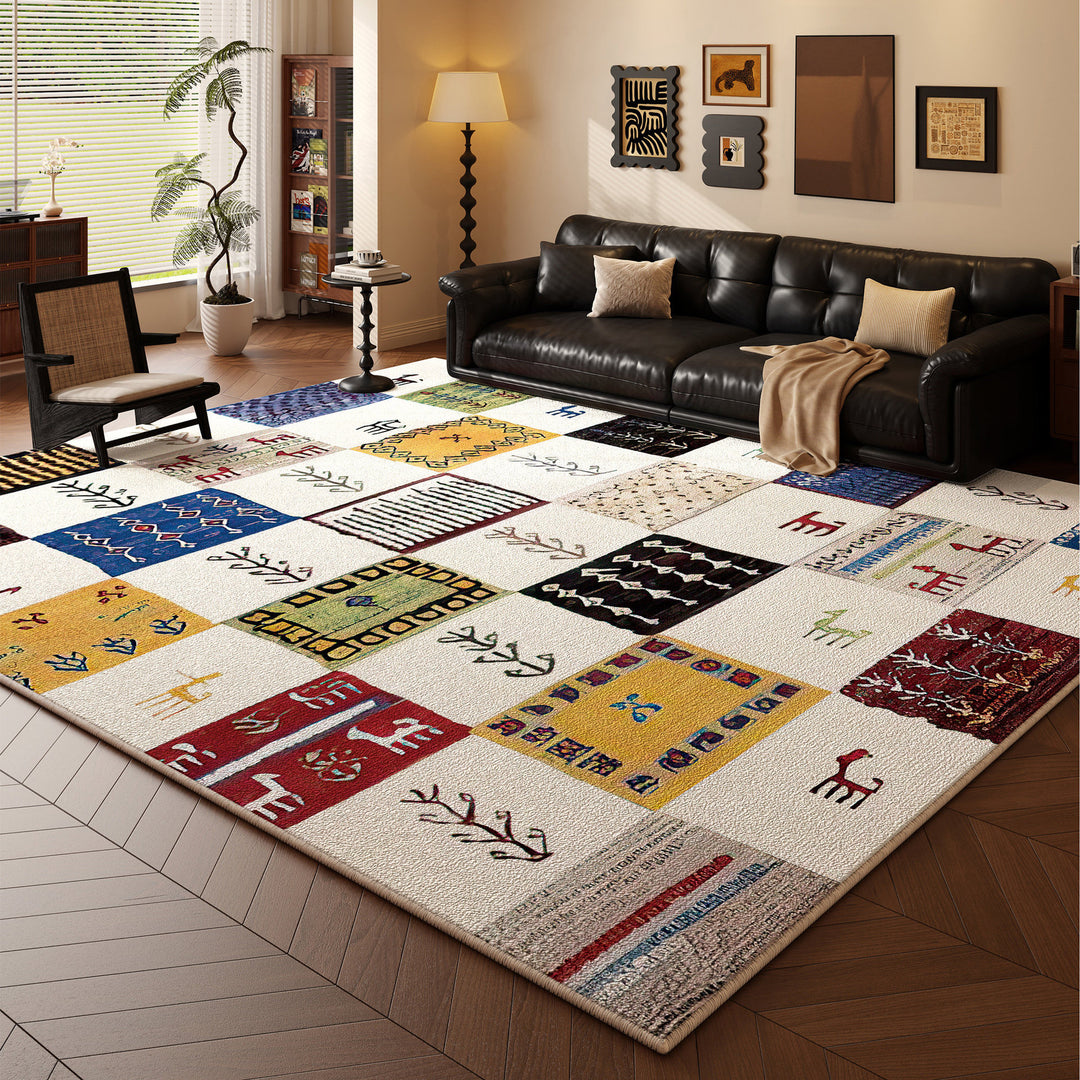 Multi-Pattern Decorative Area Rug Kalsten