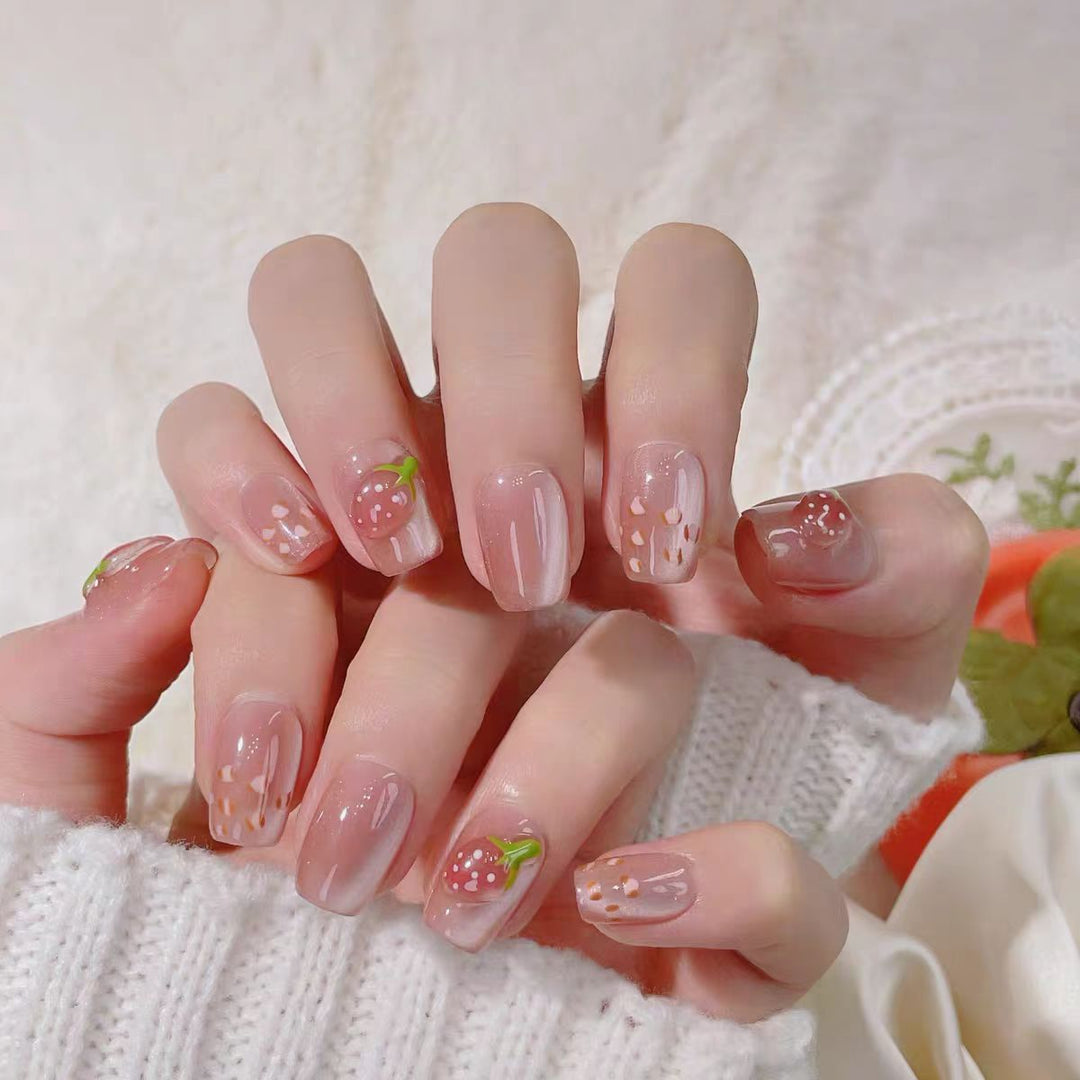 Decorative Crystal-Embellished Press-On Nails Kalsten
