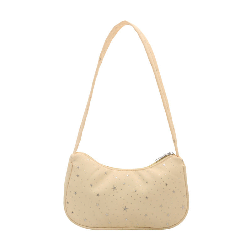 Space-Patterned Shoulder Bag