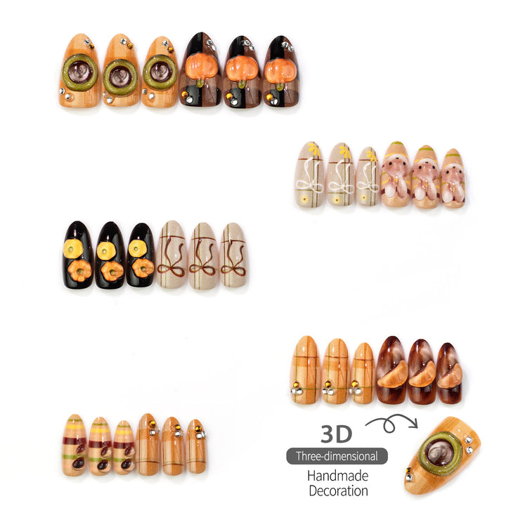 Artistic Seasonal Press-On Nail Set