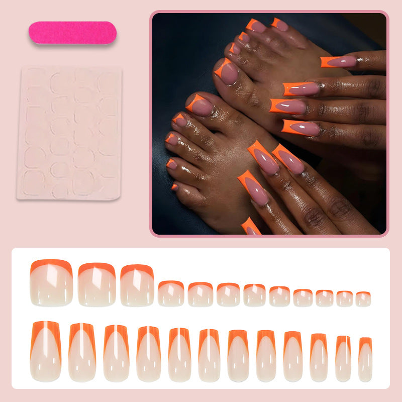 Artificial nail set with modern geometric nail designs Kalsten
