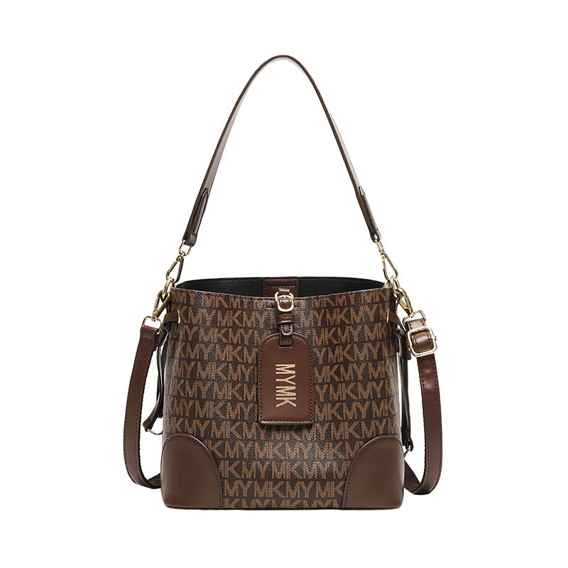 Elegant Monogrammed Bucket Handbag