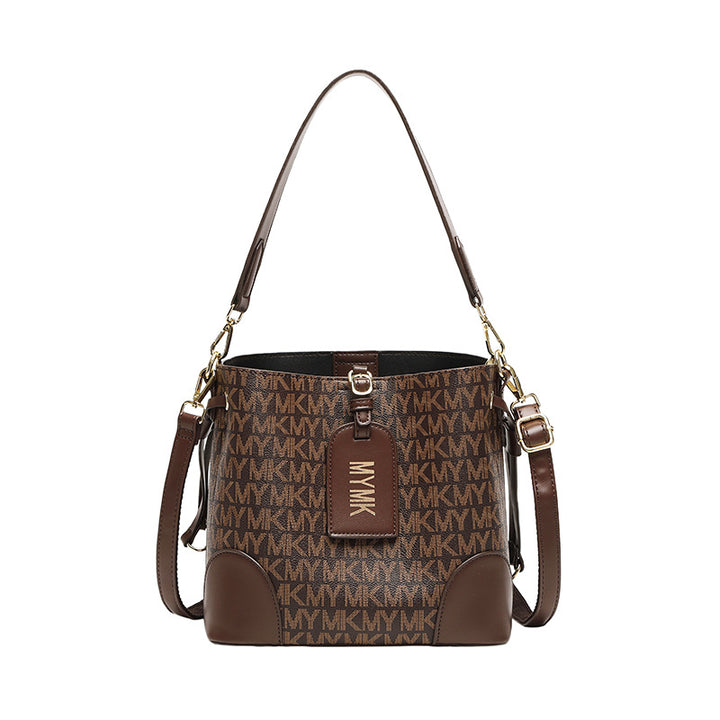 Elegant Monogrammed Bucket Handbag