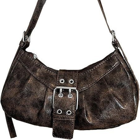 Shoulder bag with trendy design and decorative buckle closure Kalsten