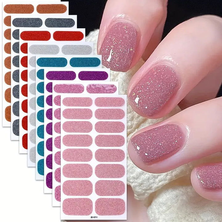 Sparkling Ombre Nail Art Wraps