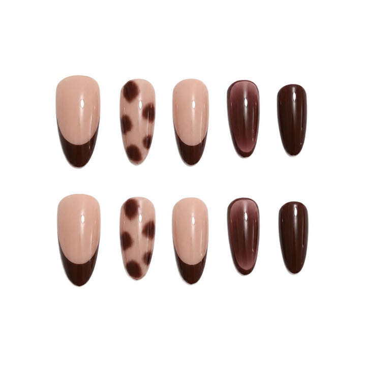 Artistic Almond-Shaped Press-On Nails Set Kalsten