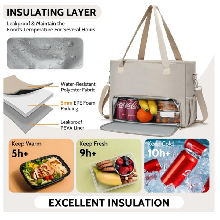 Insulated cooler bag with compartments Kalsten