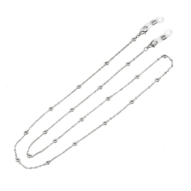 Stylish Glasses Strap Made of Stainless Steel with Bead-Shaped Design Elements Kalsten
