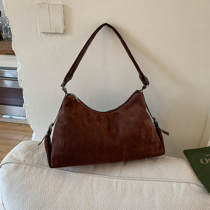 Elegant Suede Hobo Handbag