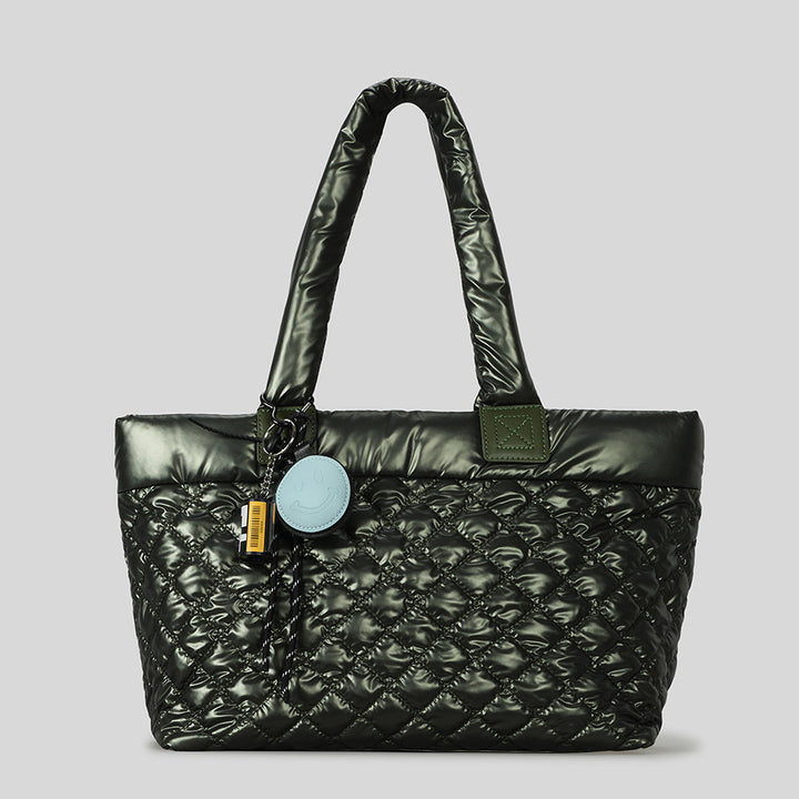 Quilted Nylon Tote Bag