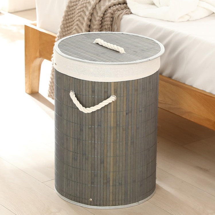 Laundry basket made of natural bamboo by Kalsten