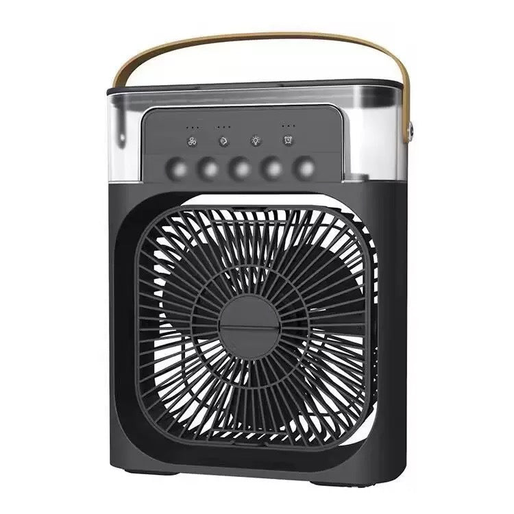 Unisex portable battery fan with integrated water misting and carrying handle Kalsten