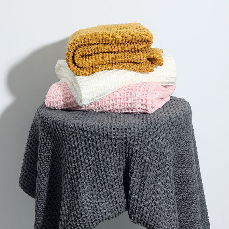 Women knitted throw blanket Kalsten