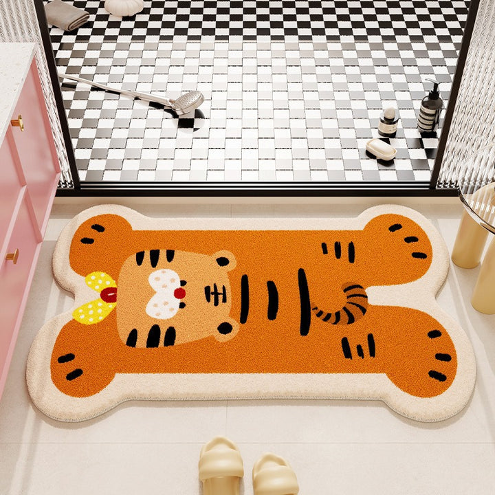Soft Striped Bathroom Mat