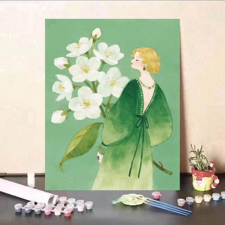 Floral Themed DIY Paint by Numbers Kit Kalsten