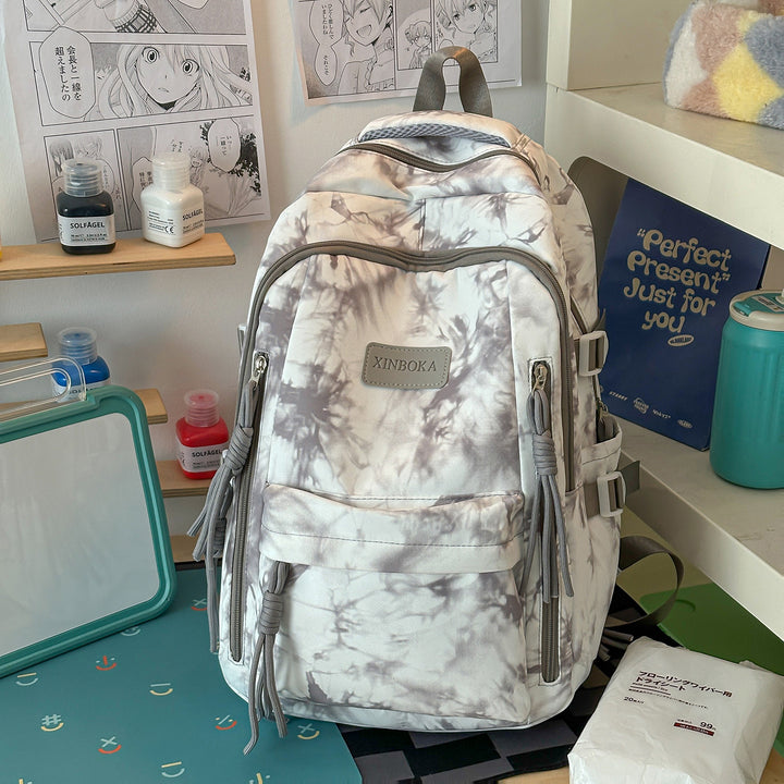 Trendy Marble Patterned Backpack Kalsten
