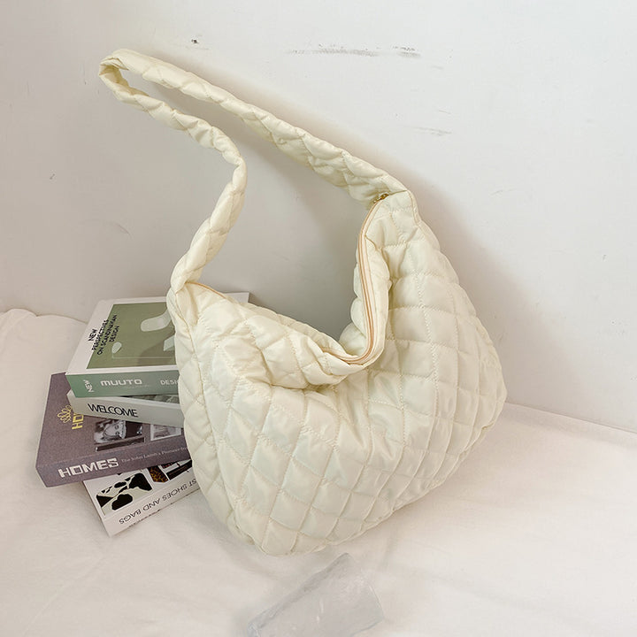 Puffed Quilted Hobo Handbag