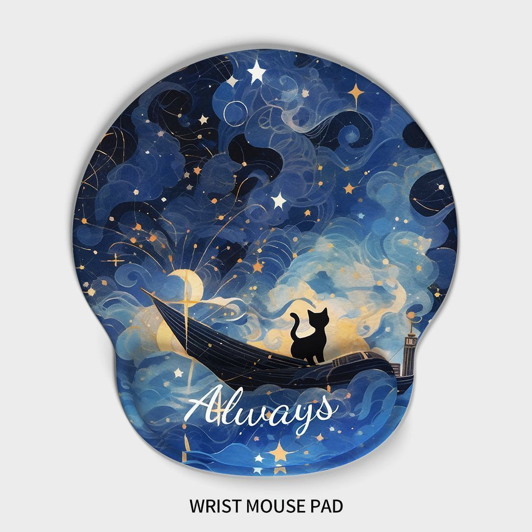 Cosmic-Themed Ergonomic Mouse Wrist Rest