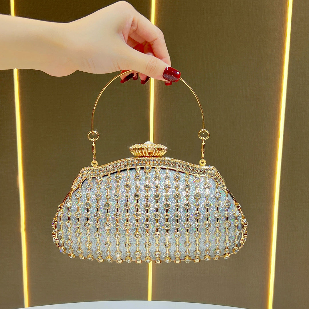 Glamorous Crystal-Embellished Evening Handbag