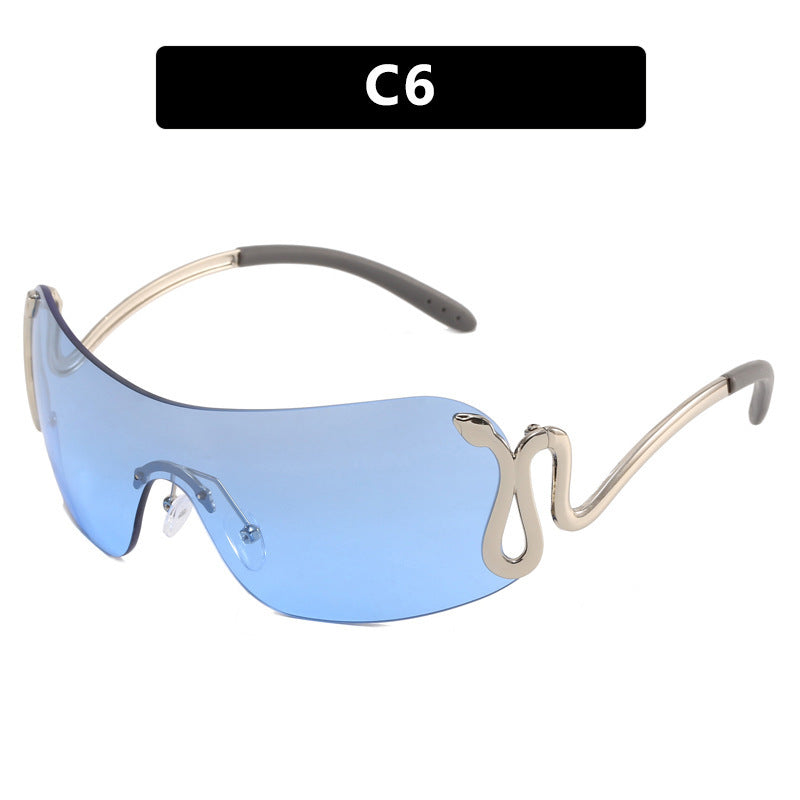 Ladies futuristic sunglasses with elegant swan design Kalsten