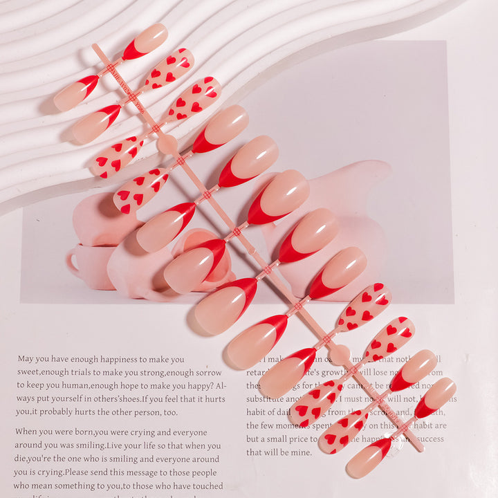 Artistic Heart Designed Press-On Nail Set Kalsten