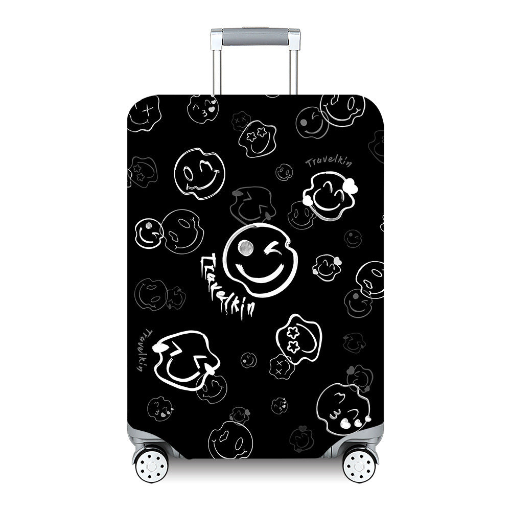 Unisex hard-shell travel suitcase with artistic landscape design Kalsten