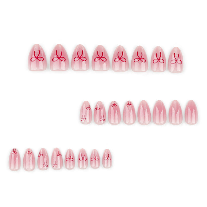 Artificial Nail Art with Bow Motif Kalsten