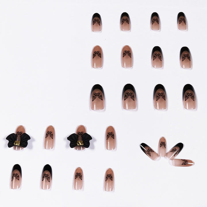 Artful nail art in Gothic style with butterfly motifs Kalsten