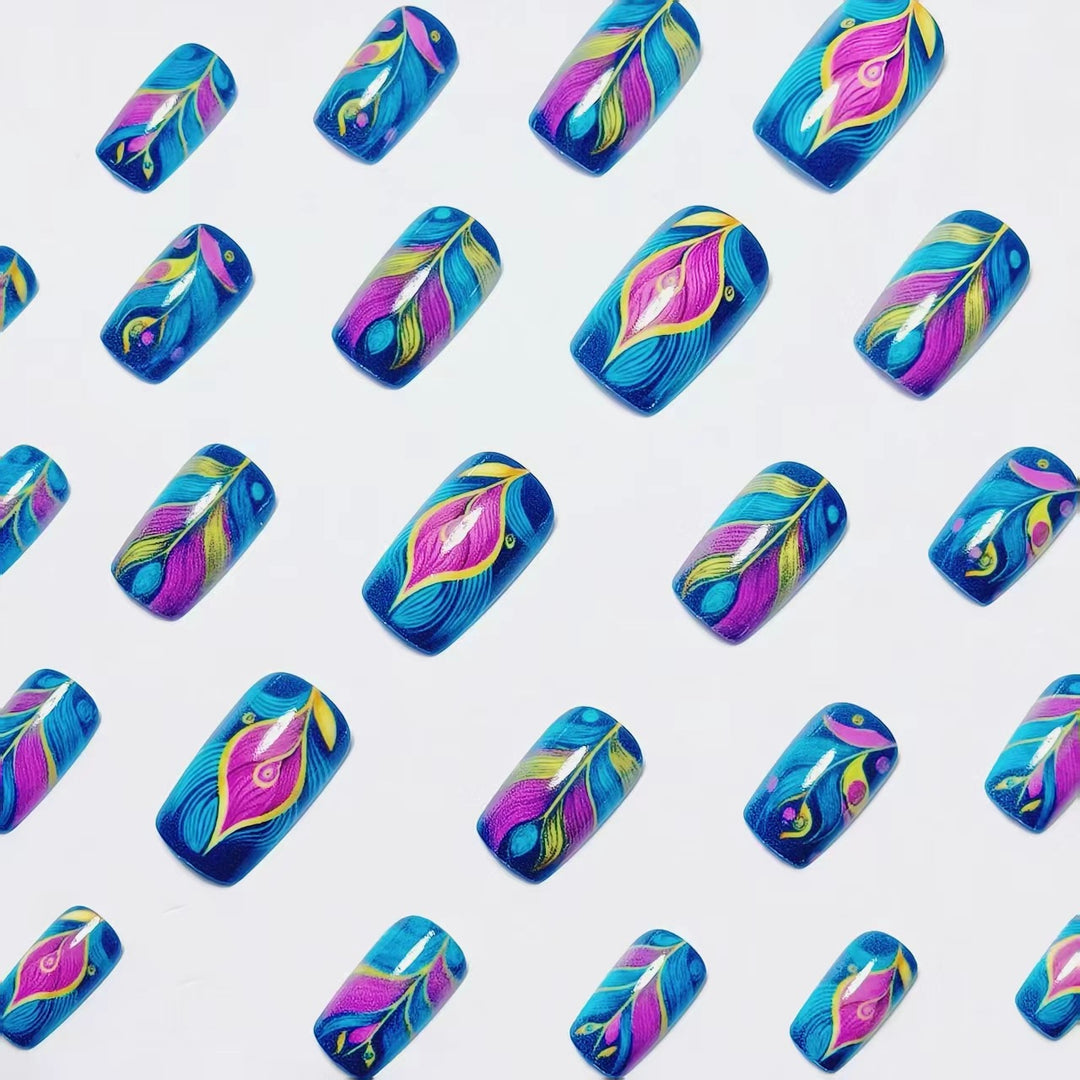 Feather-Inspired Art Nail Wraps Kalsten