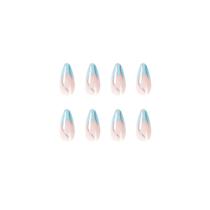 Artful nail art with glitter lines Kalsten